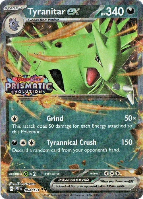 Image for Tyranitar ex (Prismatic Evolutions Stamp) (064/131) (Holofoil) [Miscellaneous Cards & Products] - Pokemon