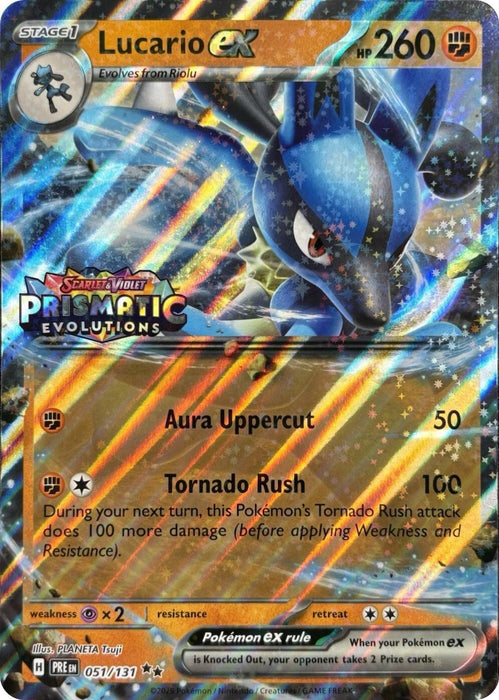 Image for Lucario ex (Prismatic Evolutions Stamp) (051/131) (Holofoil) [Miscellaneous Cards & Products] - Pokemon