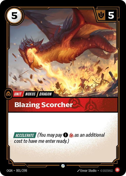 Image for Blazing Scorcher (001/298) [Origins] - Riftbound: League of Legends Trading Card Game