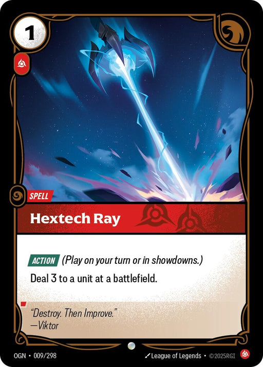 Image for Hextech Ray (009/298) (Foil) [Origins] - Riftbound: League of Legends Trading Card Game