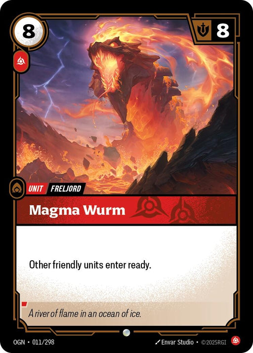 Image for Magma Wurm (011/298) (Foil) [Origins] - Riftbound: League of Legends Trading Card Game