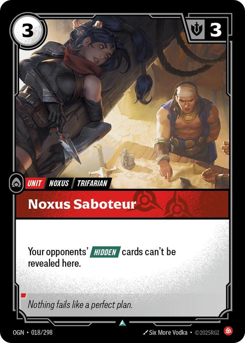 Image for Noxus Saboteur (018/298) (Foil) [Origins] - Riftbound: League of Legends Trading Card Game