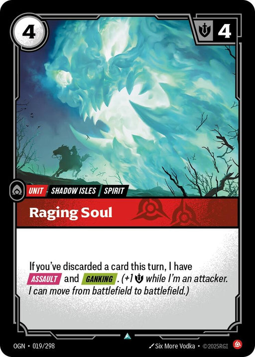 Image for Raging Soul (019/298) (Foil) [Origins] - Riftbound: League of Legends Trading Card Game