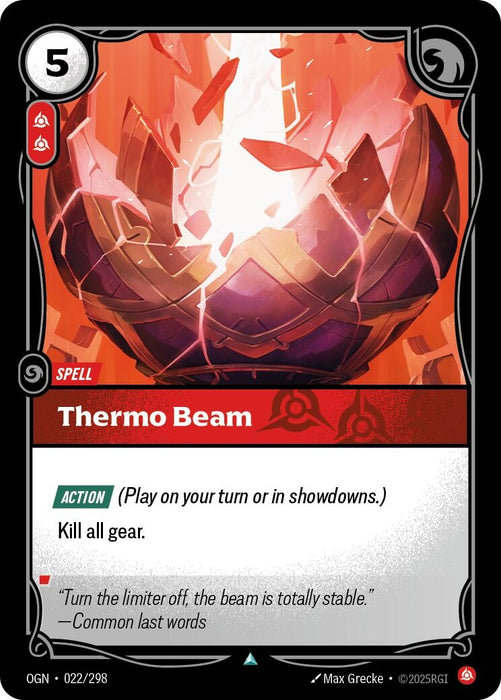 Image for Thermo Beam (022/298) [Origins] - Riftbound: League of Legends Trading Card Game
