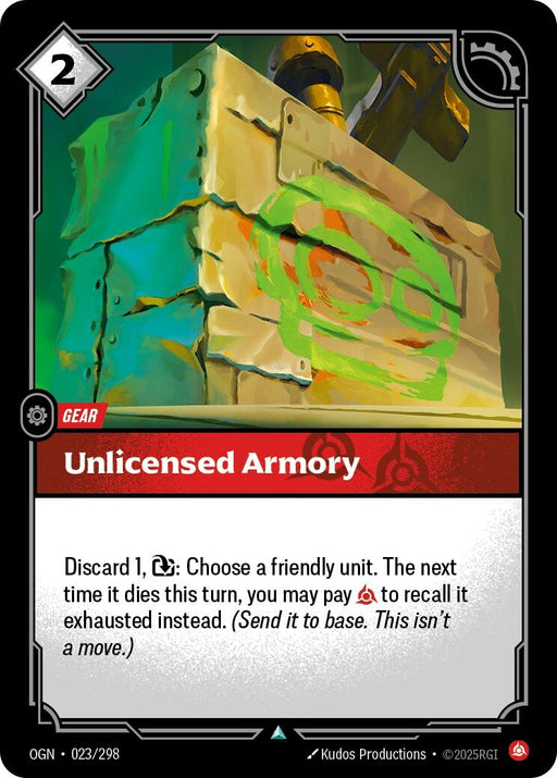 Image for Unlicensed Armory (023/298) (Foil) [Origins] - Riftbound: League of Legends Trading Card Game