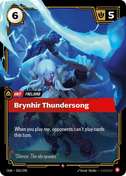 Image for Brynhir Thundersong (026/298) (Foil) [Origins] - Riftbound: League of Legends Trading Card Game