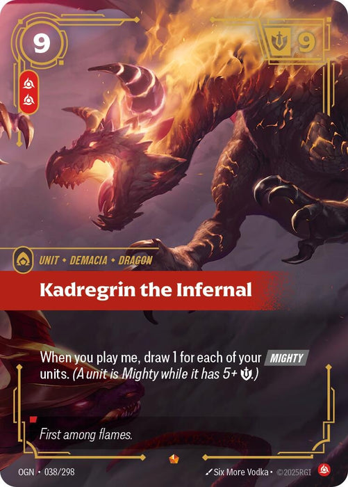 Image for Kadregrin the Infernal (038/298) (Foil) [Origins] - Riftbound: League of Legends Trading Card Game