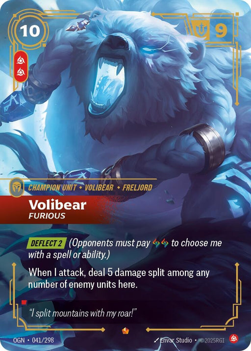 Image for Volibear - Furious (041/298) (Foil) [Origins] - Riftbound: League of Legends Trading Card Game