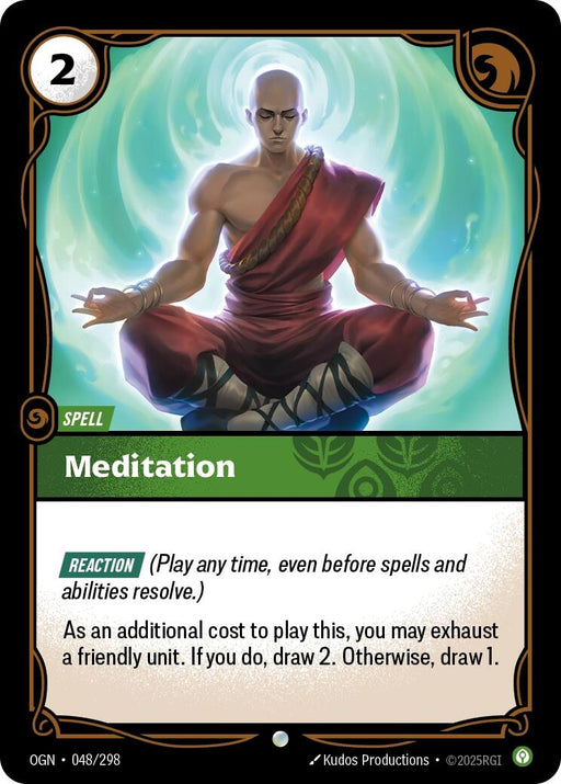 Image for Meditation (048/298) (Foil) [Origins] - Riftbound: League of Legends Trading Card Game