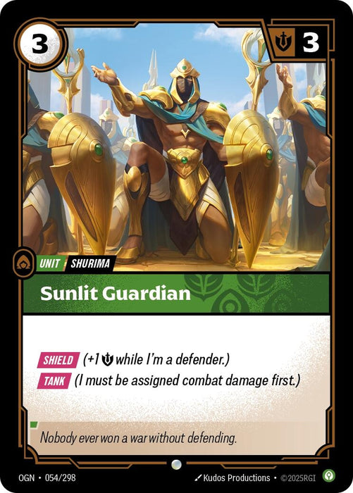 Image for Sunlit Guardian (054/298) (Foil) [Origins] - Riftbound: League of Legends Trading Card Game