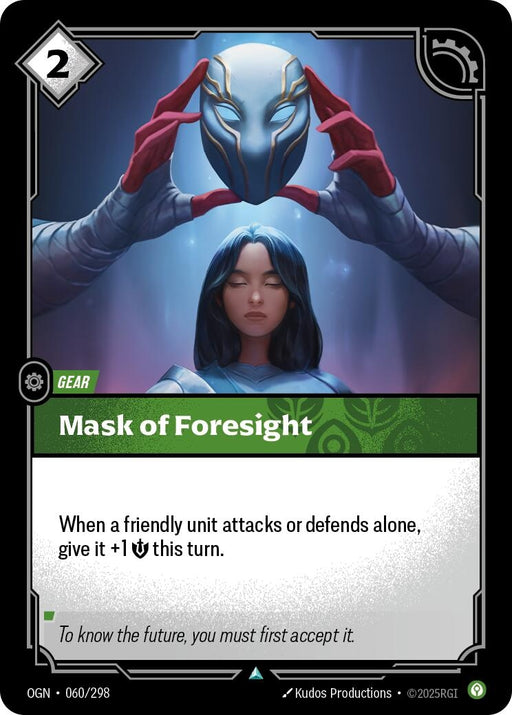 Image for Mask of Foresight (060/298) (Foil) [Origins] - Riftbound: League of Legends Trading Card Game
