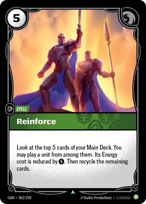 Image for Reinforce (062/298) [Origins] - Riftbound: League of Legends Trading Card Game