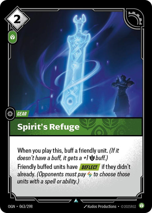 Image for Spirit's Refuge (063/298) (Foil) [Origins] - Riftbound: League of Legends Trading Card Game