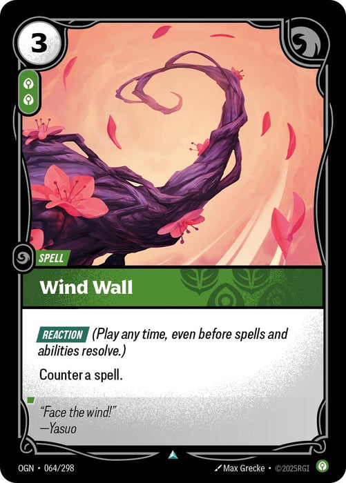 Image for Wind Wall (064/298) (Foil) [Origins] - Riftbound: League of Legends Trading Card Game