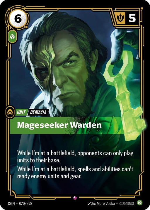 Image for Mageseeker Warden (070/298) (Foil) [Origins] - Riftbound: League of Legends Trading Card Game