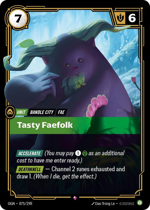 Image for Tasty Faefolk (075/298) (Foil) [Origins] - Riftbound: League of Legends Trading Card Game