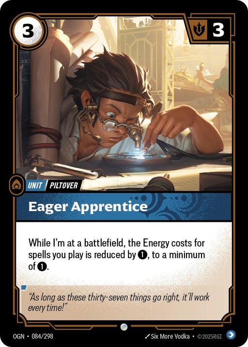 Image for Eager Apprentice (084/298) (Foil) [Origins] - Riftbound: League of Legends Trading Card Game