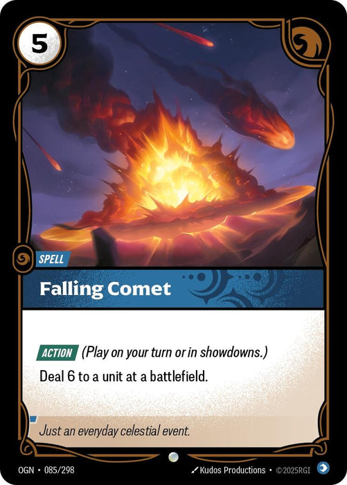 Image for Falling Comet (085/298) (Foil) [Origins] - Riftbound: League of Legends Trading Card Game