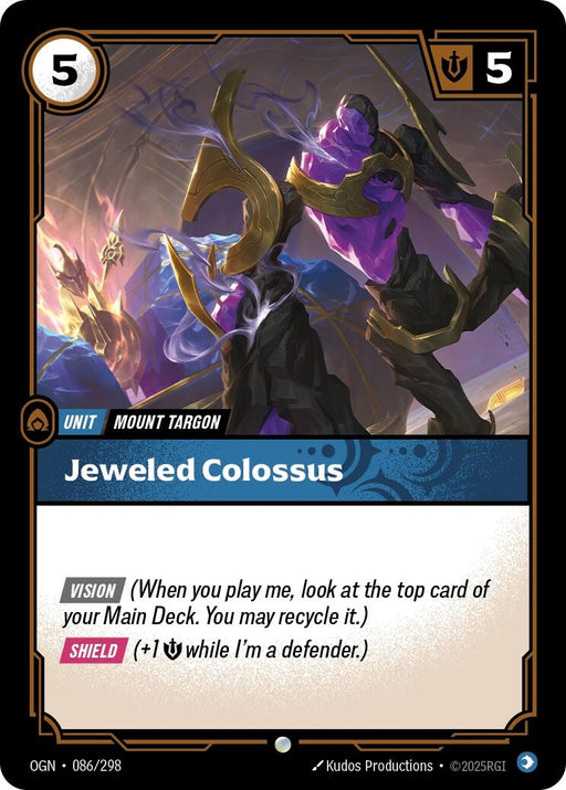 Image for Jeweled Colossus (086/298) (Foil) [Origins] - Riftbound: League of Legends Trading Card Game