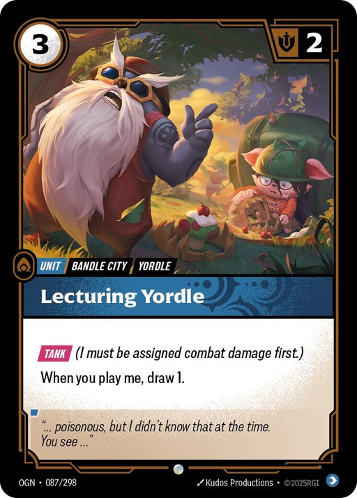 Image for Lecturing Yordle (087/298) [Origins] - Riftbound: League of Legends Trading Card Game