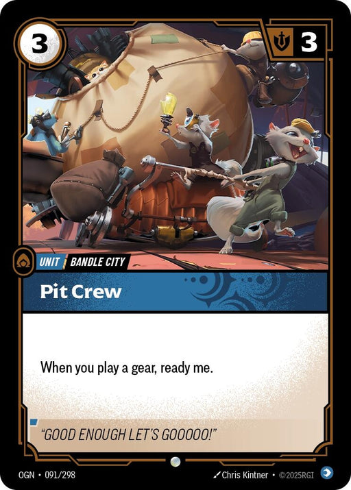 Image for Pit Crew (091/298) (Foil) [Origins] - Riftbound: League of Legends Trading Card Game