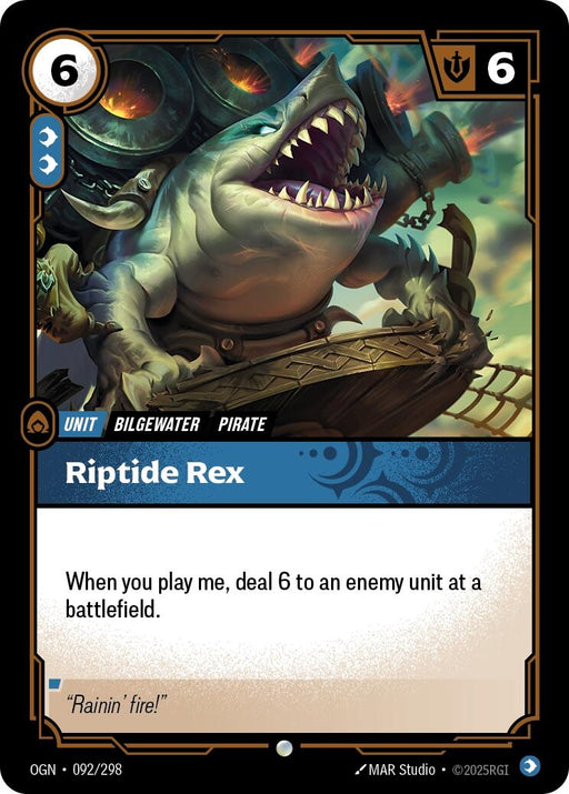 Image for Riptide Rex (092/298) [Origins] - Riftbound: League of Legends Trading Card Game