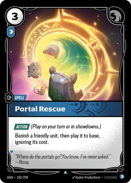 Image for Portal Rescue (102/298) (Foil) [Origins] - Riftbound: League of Legends Trading Card Game