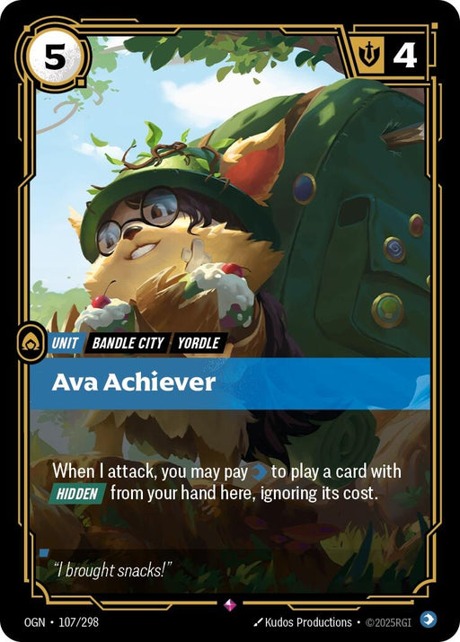 Image for Ava Achiever (107/298) (Foil) [Origins] - Riftbound: League of Legends Trading Card Game
