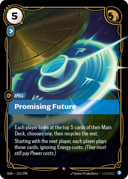 Image for Promising Future (115/298) (Foil) [Origins] - Riftbound: League of Legends Trading Card Game