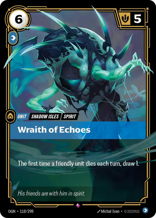 Image for Wraith of Echoes (118/298) (Foil) [Origins] - Riftbound: League of Legends Trading Card Game