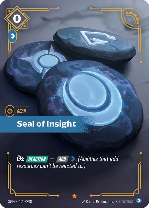 Image for Seal of Insight (120/298) (Foil) [Origins] - Riftbound: League of Legends Trading Card Game