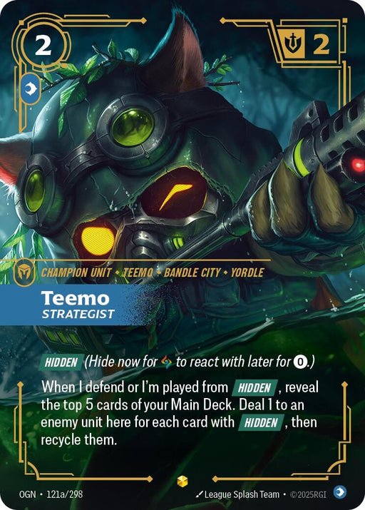 Image for Teemo - Strategist (Alternate Art) (121a/298) (Foil) [Origins] - Riftbound: League of Legends Trading Card Game