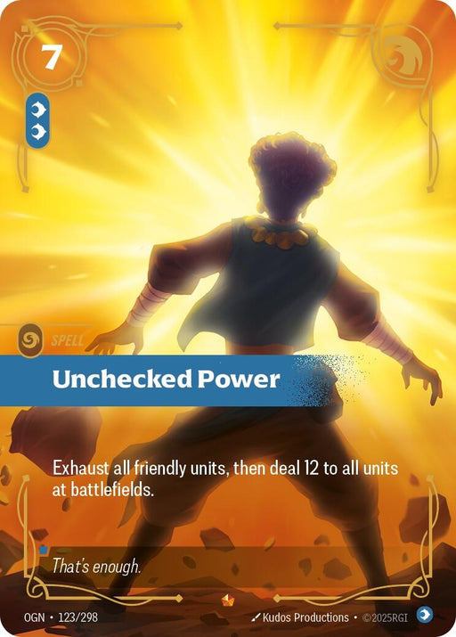 Image for Unchecked Power (123/298) (Foil) [Origins] - Riftbound: League of Legends Trading Card Game