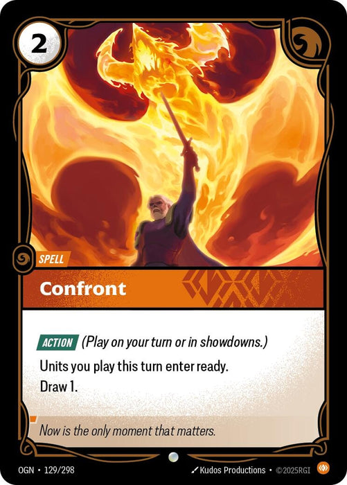 Image for Confront (129/298) [Origins] - Riftbound: League of Legends Trading Card Game