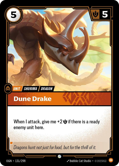 Image for Dune Drake (131/298) (Foil) [Origins] - Riftbound: League of Legends Trading Card Game