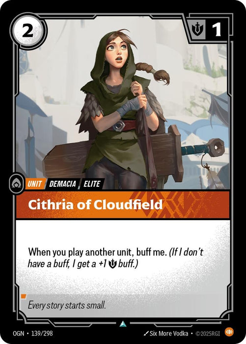 Image for Cithria of Cloudfield (139/298) [Origins] - Riftbound: League of Legends Trading Card Game