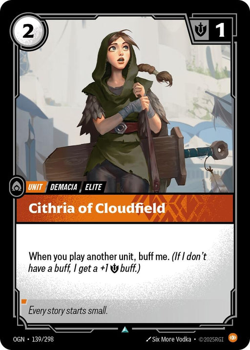 Image for Cithria of Cloudfield (139/298) (Foil) [Origins] - Riftbound: League of Legends Trading Card Game