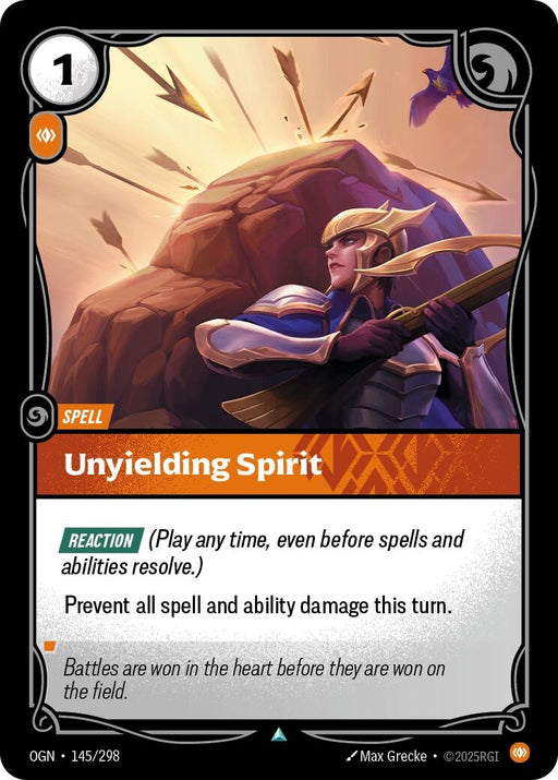 Image for Unyielding Spirit (145/298) (Foil) [Origins] - Riftbound: League of Legends Trading Card Game
