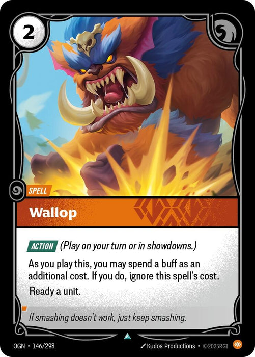 Image for Wallop (146/298) (Foil) [Origins] - Riftbound: League of Legends Trading Card Game