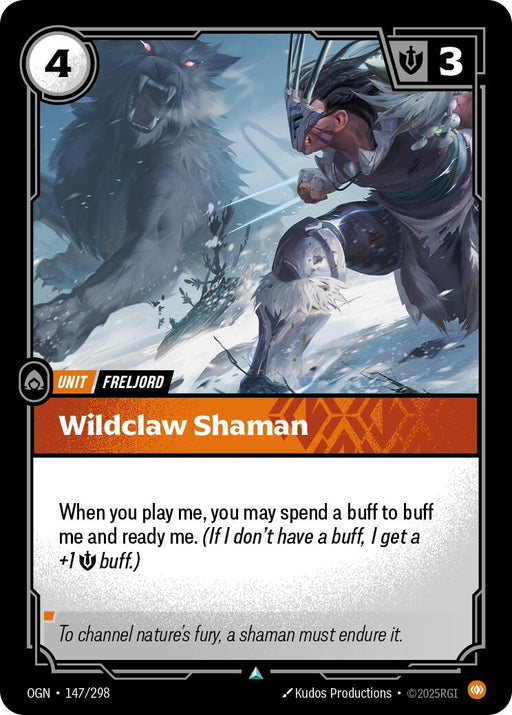 Image for Wildclaw Shaman (147/298) (Foil) [Origins] - Riftbound: League of Legends Trading Card Game