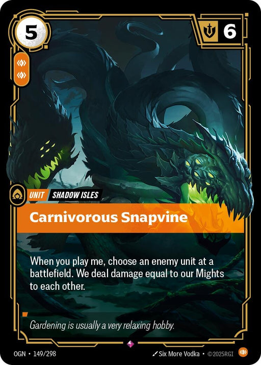 Image for Carnivorous Snapvine (149/298) (Foil) [Origins] - Riftbound: League of Legends Trading Card Game