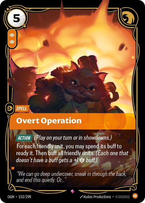 Image for Overt Operation (153/298) (Foil) [Origins] - Riftbound: League of Legends Trading Card Game