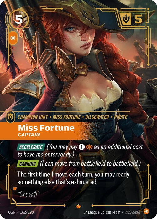 Image for Miss Fortune - Captain (162/298) (Foil) [Origins] - Riftbound: League of Legends Trading Card Game