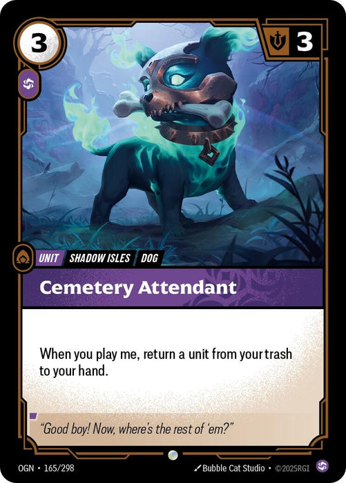 Image for Cemetery Attendant (165/298) [Origins] - Riftbound: League of Legends Trading Card Game