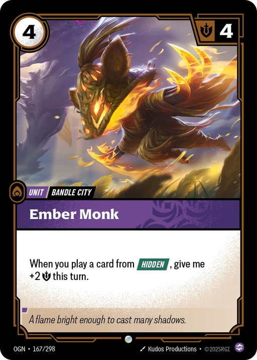 Image for Ember Monk (167/298) (Foil) [Origins] - Riftbound: League of Legends Trading Card Game