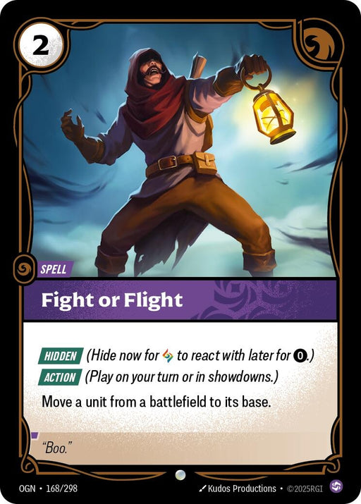 Image for Fight or Flight (168/298) (Foil) [Origins] - Riftbound: League of Legends Trading Card Game