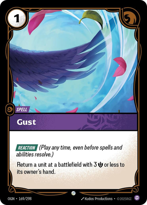 Image for Gust (169/298) (Foil) [Origins] - Riftbound: League of Legends Trading Card Game