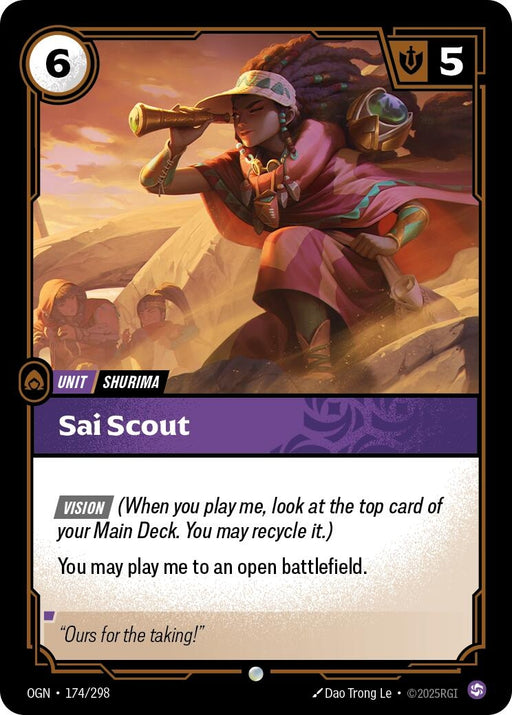 Image for Sai Scout (174/298) (Foil) [Origins] - Riftbound: League of Legends Trading Card Game