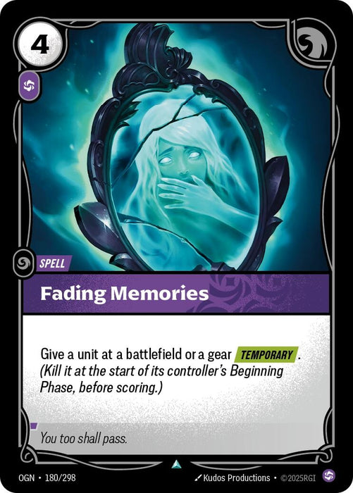 Image for Fading Memories (180/298) (Foil) [Origins] - Riftbound: League of Legends Trading Card Game