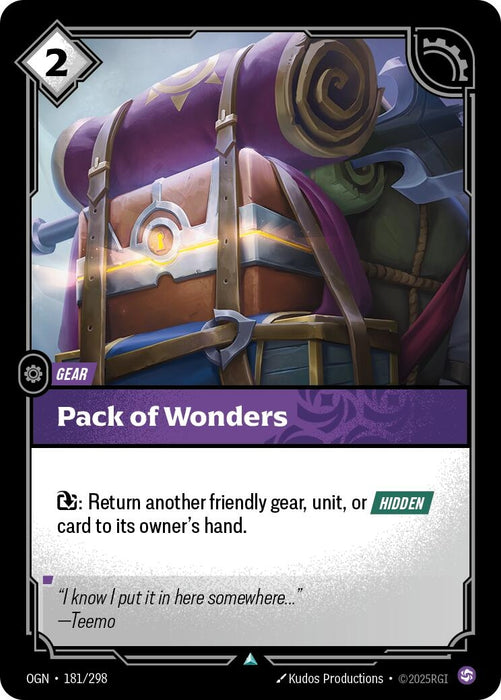 Image for Pack of Wonders (181/298) [Origins] - Riftbound: League of Legends Trading Card Game